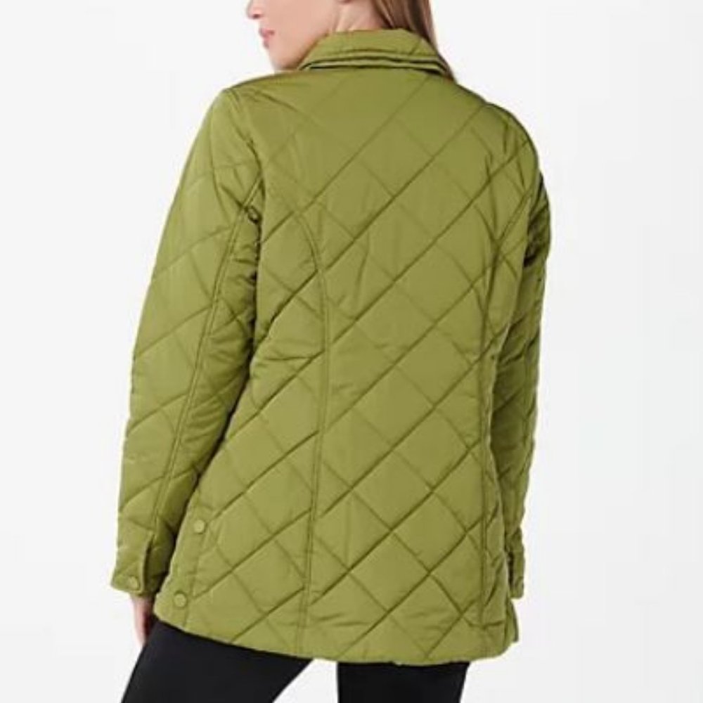 Isaac Mizrahi Live! Quilted Barn Jacket with Printed Lining  9696 - Picture 2 of 4